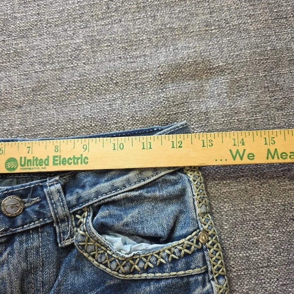 Rugby Road Jeans Girls Size 8 Blue Denim Thick Stitch